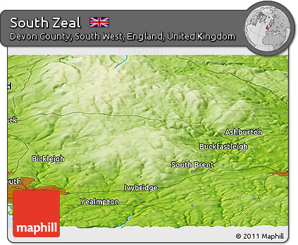 Physical Panoramic Map of South Zeal