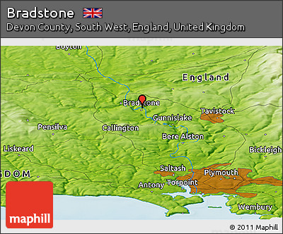 Physical Panoramic Map of Bradstone