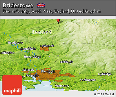 Physical Panoramic Map of Bridestowe