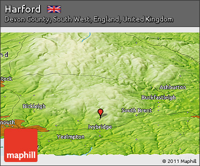 Physical Panoramic Map of Harford
