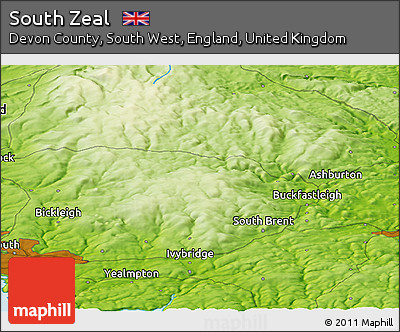 Physical Panoramic Map of South Zeal