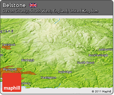 Physical Panoramic Map of Belstone