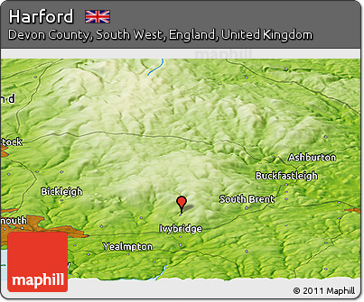 Physical Panoramic Map of Harford