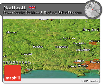 Satellite Panoramic Map of Northcott