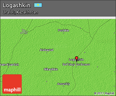 Political 3D Map of Logashkin