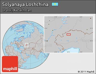 Gray Location Map of Solyanaya Loshchina