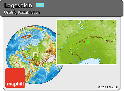 Physical Location Map of Logashkin