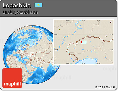 Shaded Relief Location Map of Logashkin