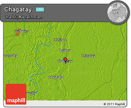 Physical 3D Map of Chagatay