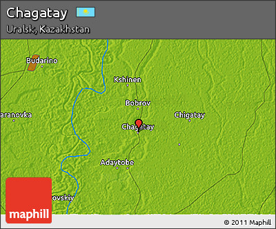 Physical 3D Map of Chagatay