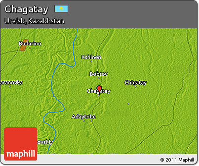 Physical 3D Map of Chagatay