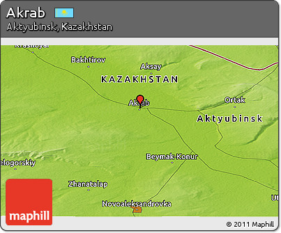 Physical Panoramic Map of Akrab