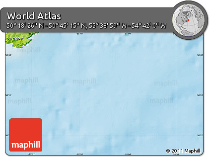 Physical Map of the Area around 50° 31' 50" N, 55° 10' 29" W