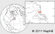 Blank Location Map of the area around 50° 31' 50" N, 56° 1' 29" W