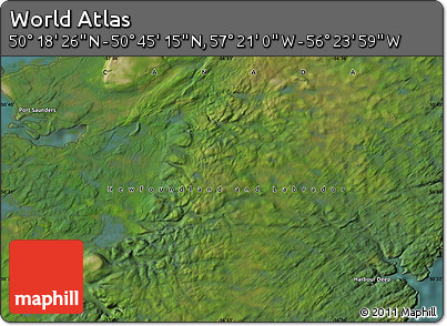 Satellite Map of the Area around 50° 31' 50" N, 56° 52' 30" W