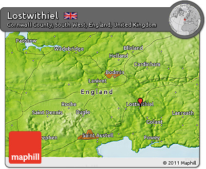 Physical 3D Map of Lostwithiel