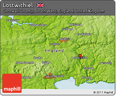 Physical 3D Map of Lostwithiel