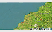 Satellite 3D Map of the area around 50° 31' 50" N, 5° 1' 30" W