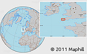 Gray Location Map of Boscastle