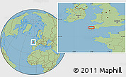 Savanna Style Location Map of the area around 50° 31' 50" N, 5° 1' 30" W