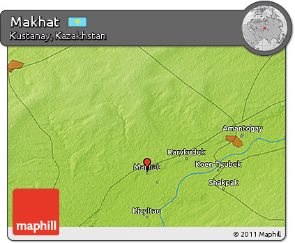 Physical 3D Map of Makhat