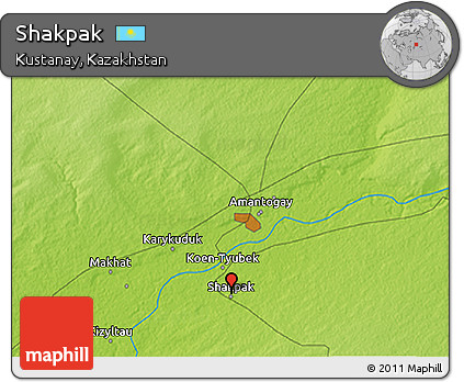 Physical 3D Map of Shakpak