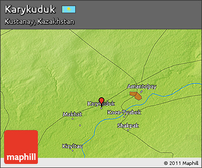 Physical 3D Map of Karykuduk