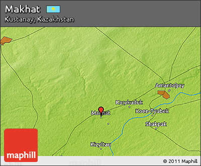 Physical 3D Map of Makhat
