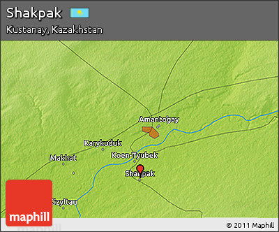 Physical 3D Map of Shakpak