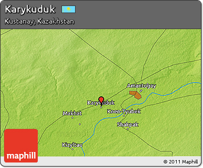 Physical 3D Map of Karykuduk