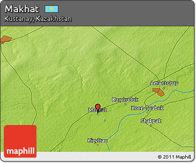 Physical 3D Map of Makhat