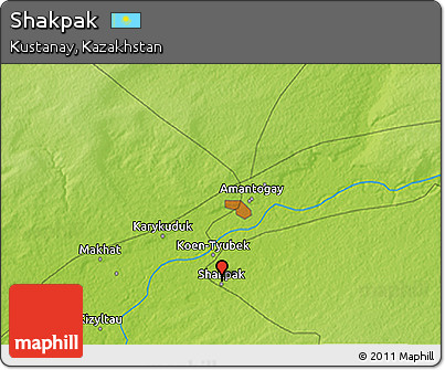 Physical 3D Map of Shakpak