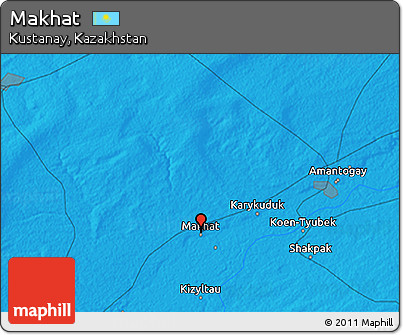 Political 3D Map of Makhat