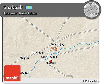Shaded Relief 3D Map of Shakpak