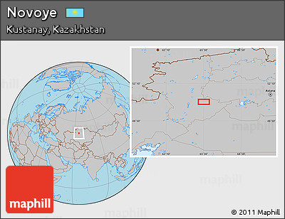 Gray Location Map of Novoye