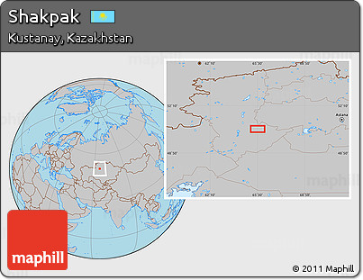 Gray Location Map of Shakpak