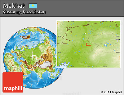 Physical Location Map of Makhat