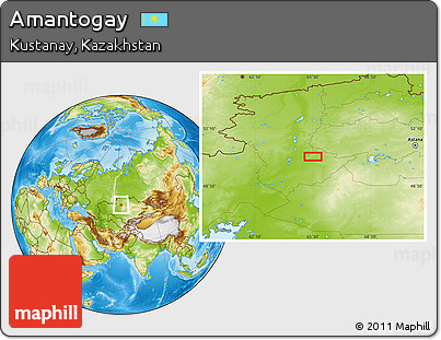 Physical Location Map of Amantogay