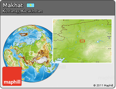 Physical Location Map of Makhat