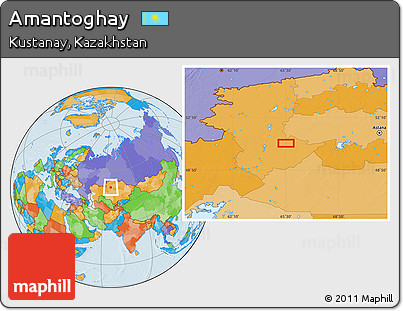 Political Location Map of Amantoghay