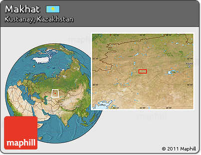 Satellite Location Map of Makhat