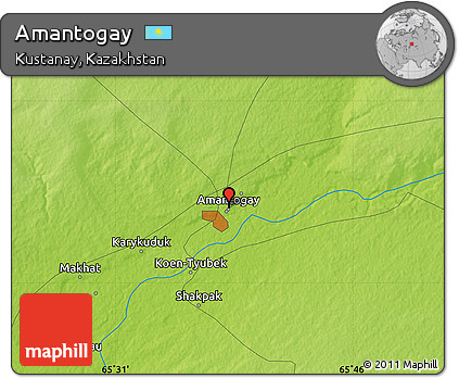 Physical Map of Amantogay
