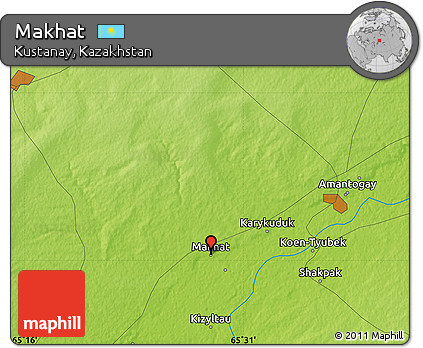 Physical Map of Makhat