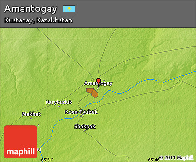 Physical Map of Amantogay