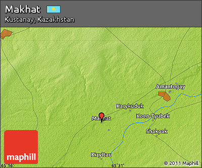 Physical Map of Makhat