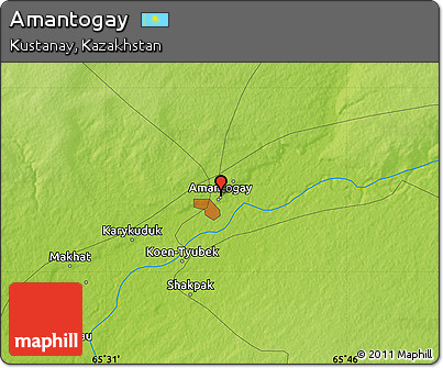 Physical Map of Amantogay