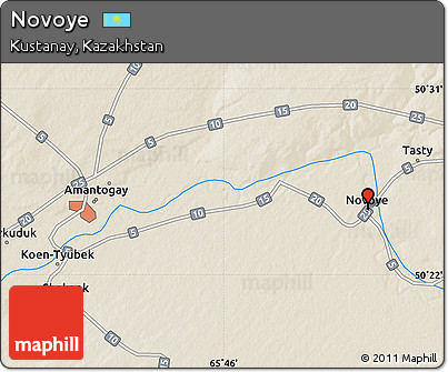 Shaded Relief Map of Novoye