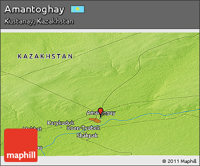 Physical Panoramic Map of Amantoghay