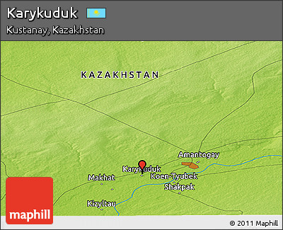 Physical Panoramic Map of Karykuduk