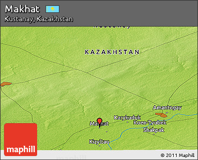 Physical Panoramic Map of Makhat